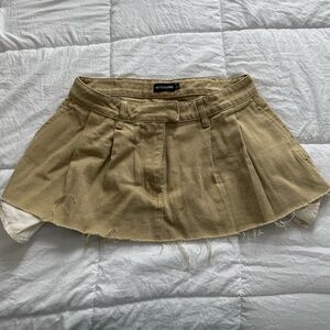 Pretty little thing Khaki Mini Skirt with Raw Hem